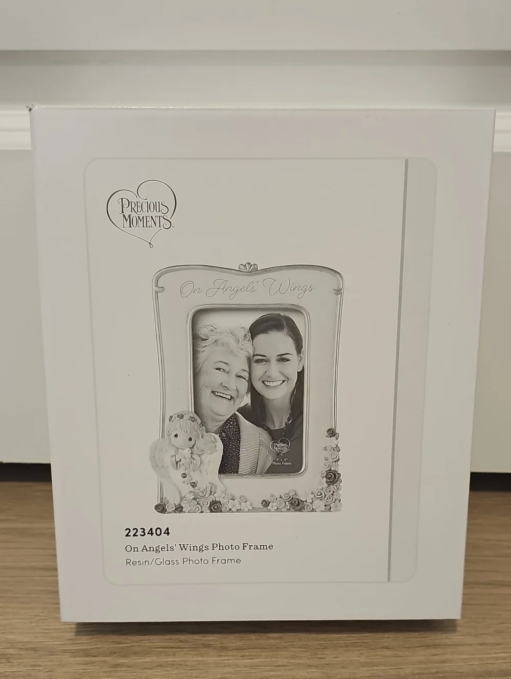 Precious Moments Resin/glass On Angel's Wings Photo Frame
